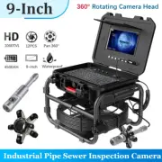 Sewer Camera 1080P Drain Pipe Inspection Camera 360° Rotatable Borescope IP68