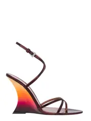 [Paris Texas] Paris Texas-Nina Sandal 105 Sandali In Pelle Specchiata Color Wine Sunset-Donna 36 IT