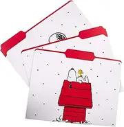Graphique Snoopy File Folder Set – File Set Includes 9 Folders and 3 Unique Go-Getter Designs, Embellished w/Gold Foil on Durable Triple-Scored Coated Cardstock