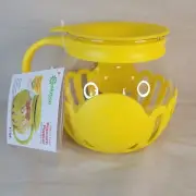 New W Tags Micro-Pop Microwave Popcorn Popper with Temperature Safe Glass Yellow