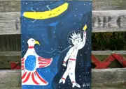 MOTHERSHIP EAGLE STATUE OF LIBERTY Jr CHARLIE FAST OUTSIDER POLITICAL FOLK ART