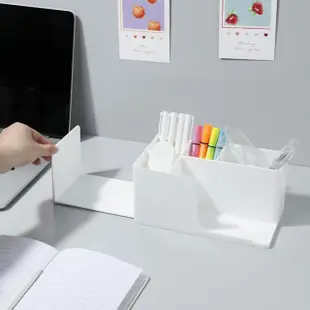 【茉家】桌上型伸縮設計書架文具盒(2入)