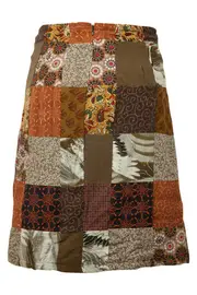 Patchwork Skirt--BOO-PATCH-BR