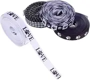 FRCOLOR 4 Rolls Paw Print Ribbons of Polyester Craft Ribbon for for Present Wrapping DIY Projects and Party Decorations Soft Durable and Easy to Use