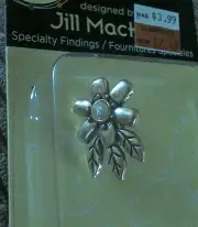 JILL MACKAY METAL BAIL DAISY 1 PC. JEWELRY MAKING