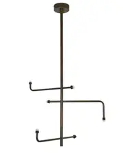 Orray 6 Light LED Colour-Shifting Drop Pendant Frame Only in Bronze