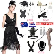 Women 1920'S Great Gatsby Accessories Kit Fancy Dress Costume Flapper Headpiece