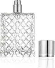 Enslz 100ml 3.4 oz Refillable Spray Perfume Bottles large cosmetic Fine Mist Atomizer Empty Portabe Clear Glass Essential Oil Container for Travel