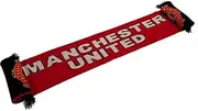 Manchester United FC Supporters Scarf - Authentic EPL from the UK, Red,white,black, 4 1/2 feet