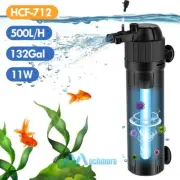 5-in-1 Fish Tank Germicidal UV Sterilizer Aquarium Submersible Clean Pump 500L/H