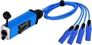 4 Channel 3-Pin Multi Network Snake Receiver to Single Ethercon Cable Box Extender-CAT5 Cable(D1003J-M-Blue,2.9M)