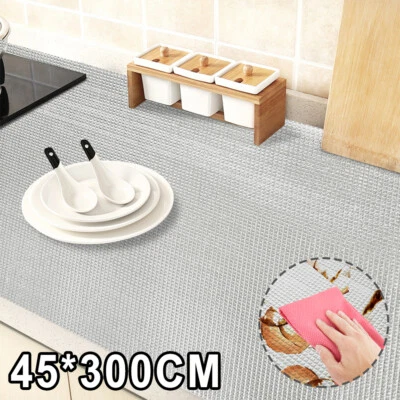 45300cm NonSlip Waterproof Drawer Mat Shelf Liner Pad Kitchen Cupboard↔