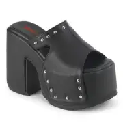 Demonia Camel-109 Gothic Goth Punk Chunky Heel Platform Slides Sandals
