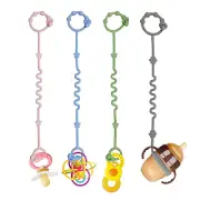 Toy Straps for Baby, Silicone Setpacifier Clip,Applies to Car Seat Toy,Teether T