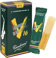 Vandoren V16 Alto Saxophone Reed Box of 10, Strength 2.5