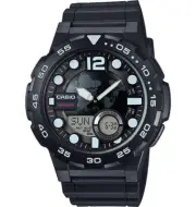CASIO Watch AEQ100W-1A Ana-Dig Brand new Black Face 46mm Case