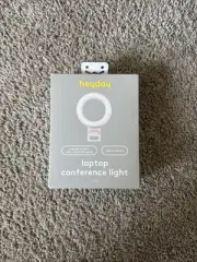 Heyday Clip-on Laptop Conference Ring Circle Light - 3 LED Light Levels