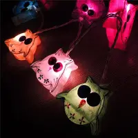 在飛比找Yahoo!奇摩拍賣優惠-詩瑪哈泰國手工紙彩燈串兒童房裝飾貓頭鷹彩燈串燈閃燈小彩燈夜燈