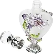 CLISPEED Vintage Flower Enameled Glass Perfume Bottle Aromatherapy Container Decorative Travel Atomizer for Fragrance Essential Oil and Lotion Elegant present for Home Decor