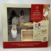 The Giving Manger NEW Boxed Set - Hardcover Book Baby Jesus Manger Straw