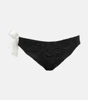 [Giambattista Valli] Giambattista Valli One-shoulder bow bikini bottoms AU 12 black