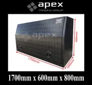 BRAND NEW TOOLBOX 2.5MM CHECKER POWDER COAT TOOL BOX-UTE TRUCK STORAGE-1768FCPBL