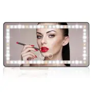 Car Sun Visor Vanity Mirror, with 3 Light Modes & 60 LEDs - Rechargeable Dimm...