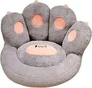 Ditucu Cat Paw Cushion Lazy Sofa Chair Pad 18 inch Comfy Kawaii Plush Warm Floor Pillow Cute Seat Pad for Bedroom Decor Grey