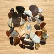 Mixed Lot of Polished Stones Crystals Minerals Tumbled Rocks Natural Colors 10oz