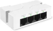 Revotech 3 Port PoE Extender, POE Repeater 100 meters(328 ft) Extender IEEE802.3af/at Compatible, 1 in 3 Out PoE Adapter Power POE Camera/PoE Device,10/100Mbps RJ45, Plug and Play(POE5005)