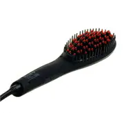 Cabello Deluxe Hot Brush Hair Straightener - Matt Black