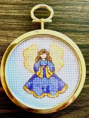 Handmade LOVELY ANGEL-Finished Cross Stitch Ornament