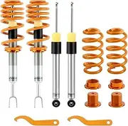 Coilovers,Compatible Withi A4 2000-2009, Coil Spring Shock Absorber, Height Adjustable Coilovers Suspension Kit Struts