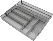 Expandable Steel Metal Mesh Grey Cutlery Tray, Kitchen, Office Organizer NIB