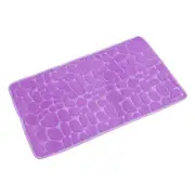 Memory Foam Bath Mat 31.49" x 19.68"Coral Fleece Bathroom Shower Rug-Purple