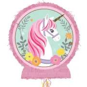 Magical Unicorn Outline Pull-String Pinata, As Shown, One Size