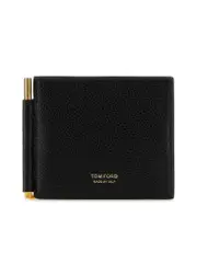 Tom Ford Soft Grain Leather T Line Money Clip Wallet