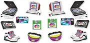 90's Decorations 14 Piece VHS Floppy Disk CD Player Fanny Pack Cut Outs Decade Party Supplies