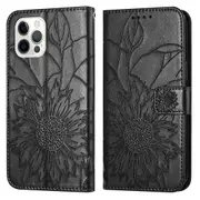 For iphone 12 pro max Wallet Case,3 Credit Card Slot ID Card Holder,PU Leather Flip Case - Black