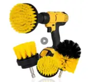 3Pcs/Set Electric Scrubber Brush Drill Brush Kit Plastic Round Cleaning Brush Fo