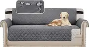 Checked Pattern Sofa Protectors,Waterproof Soft Quilted Furniture Protector for Living Room Sofa Protector with Elastic and Straps,Checked Pattern