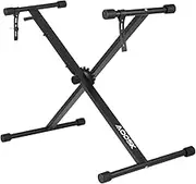 AODSK Single-X Keyboard Stand Adjustable Width & Height,Piano Stand with Locking Straps & Quick Release Mechanism (Keyboard Stand)