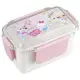 大賀屋 Hello Kitty 甜點 分隔 雙層 餐盒 保鮮盒 粉白 便當盒 KT 凱蒂貓 日本製 正版 授權 J00012456