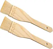 LOPUNER 2pcs Portable Basting Brush Wool Pastry Brush for Grilling and BBQ for Baking and Roasting No Shedding Design Lightweight Kitchen Tool
