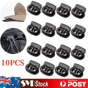 10pcs Hole Stopper Cord Lock Bean Toggle Clip Apparel Shoelace Cord Lanyard AU