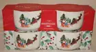 Ciroa Bakehouse Ramekins Santa and his Reindeer Set of Four New in Box