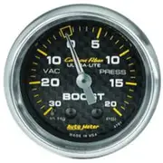 Autometer Carbon Fiber Boost/Vacuum Gauge Mechanical - 30 inHg/20 PSI, 2 1/16 Inch, AU4701