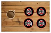 OHIO STATE CUSTOM HARDBOARD HOUSE BAR COASTER SET 4