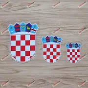 Croatia Republic Croatian Coat of Arms Vinyl Decal Sticker - 3 Pack Reflective, 3 Inches, 4 Inches, 6 Inches - for Car Boat Laptop Cup Phone