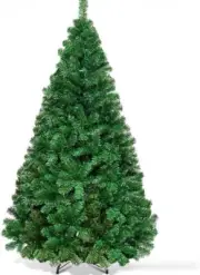 Artificial​ PineChristmas Tree​ 5 ft Unli​t 350 Branch Tips Foldable Metal stand